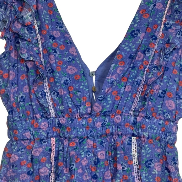 LoveShackFancy Bennet Mini Dress in Summer Blues SZ. S - Picture 6 of 16